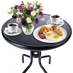 Круглый металлический стол, 60 х 60 х 71 см. цена и информация | Садовые столы, столики | pigu.lt