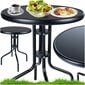 Lauko stalas Gotel, 60cm, juodas kaina ir informacija | Lauko stalai, staliukai | pigu.lt