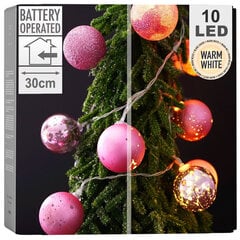 Kalėdinė girlianda 10 LED, 30 cm kaina ir informacija | Girliandos | pigu.lt