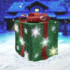 Šviečianti kalėdinė dekoracija Dovanų dėžutė kaina ir informacija | Kalėdinės dekoracijos | pigu.lt