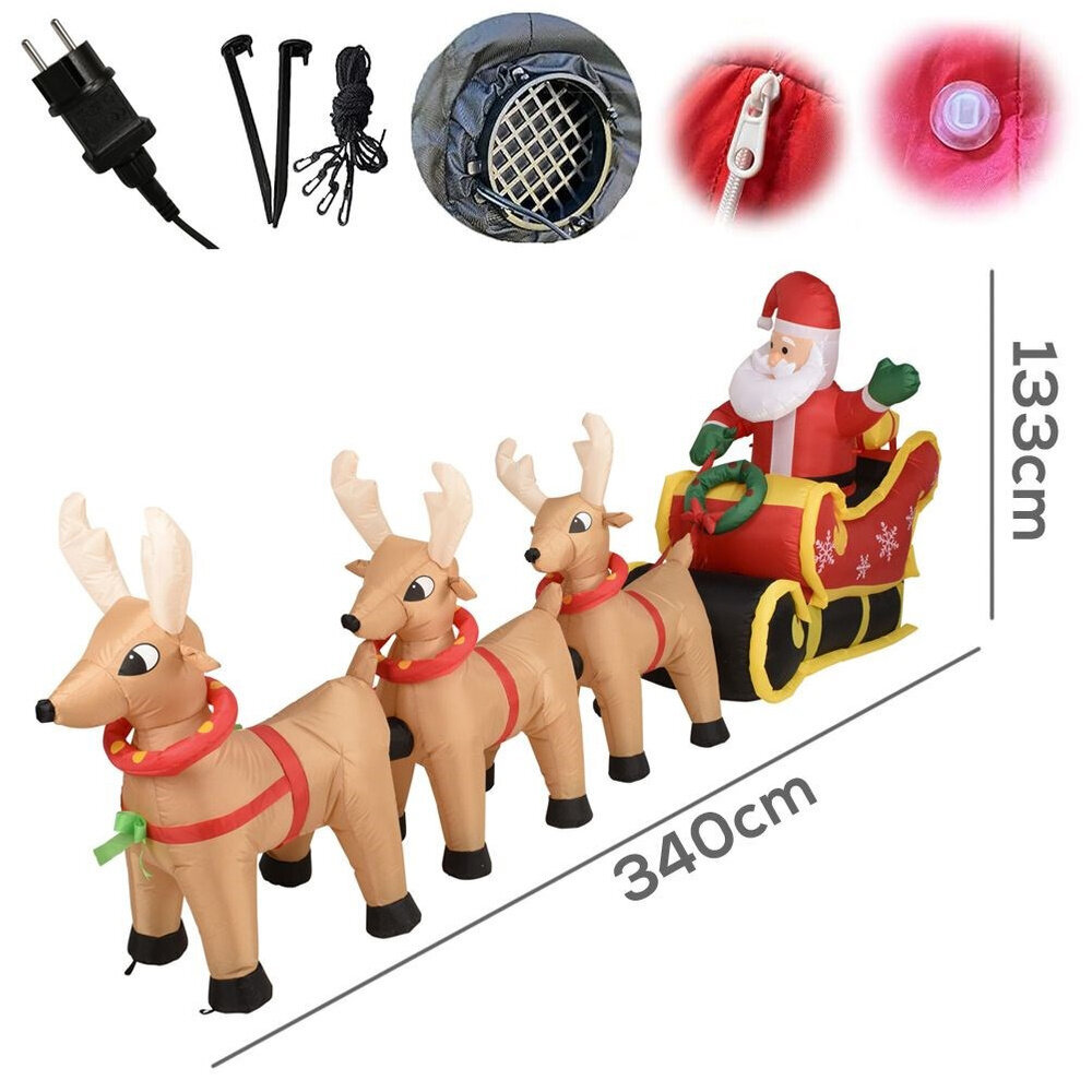 Kalėdinė dekoracija Pripučiama figūrėlė kaina ir informacija | Kalėdinės dekoracijos | pigu.lt