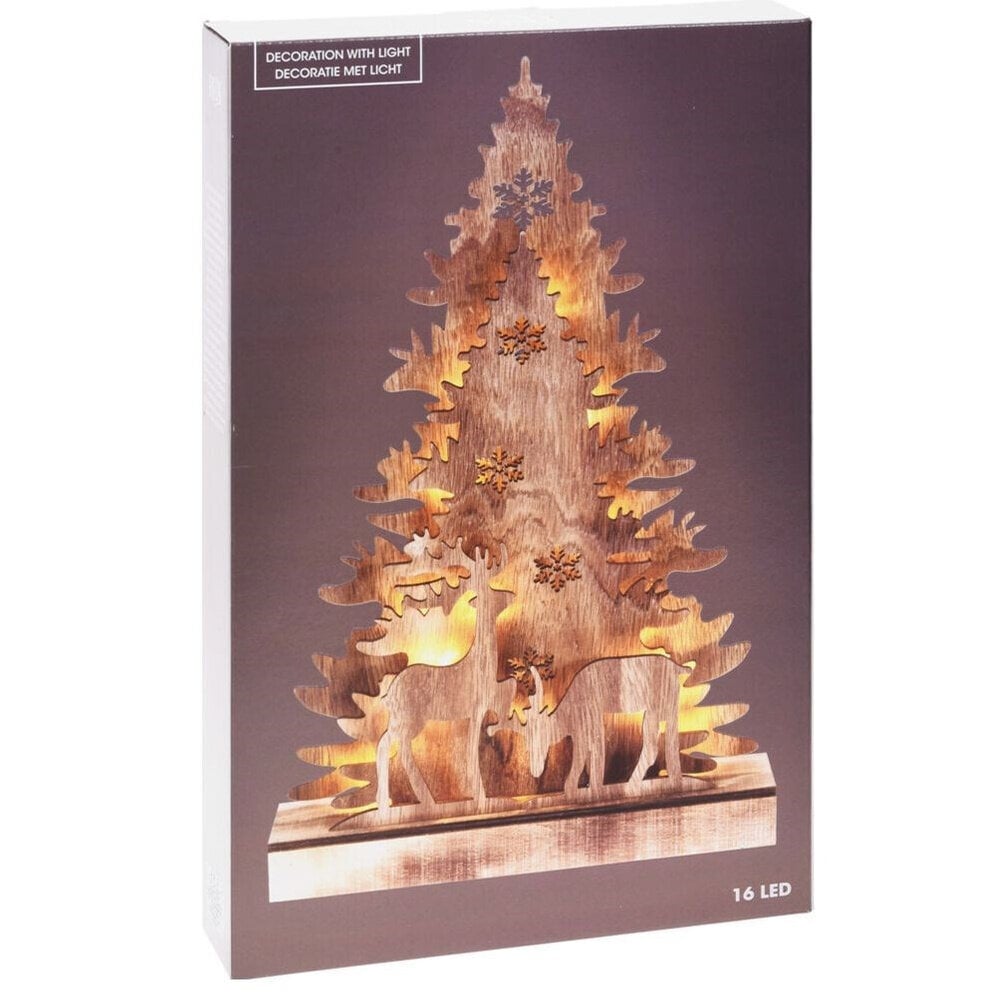 Kalėdinė dekoracija Šviečianti medinė eglė цена и информация | Kalėdinės dekoracijos | pigu.lt
