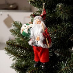 Eglutės žaisliukas Kalėdų Senelis, 19 cm, 1 vnt. цена и информация | Ёлочные игрушки, верхушки | pigu.lt