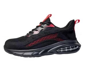 Darbo batai BTexAirbag su pirštų apsauga, juodi/raudoni цена и информация | Рабочая обувь | pigu.lt
