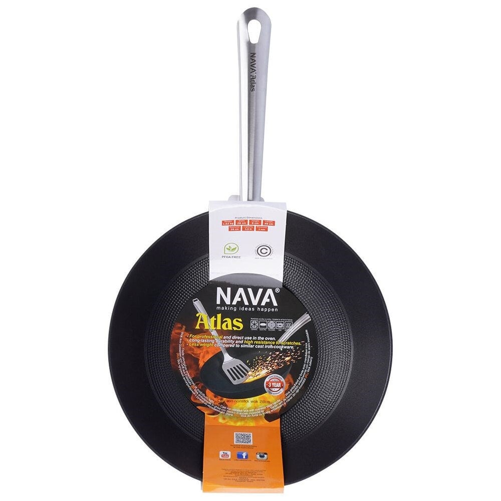 Wok keptuvė, 28 cm kaina ir informacija | Keptuvės | pigu.lt