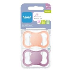 Čiulptukas Mam Air Silicone Pink, 16-36 mėn, 2 vnt. kaina ir informacija | Čiulptukai | pigu.lt