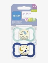 Čiulptukas Mam Air Night Silicone Blue, 6-16 mėn, 2 vnt. kaina ir informacija | Čiulptukai | pigu.lt