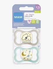 Čiulptukas Mam Air Night Silicone Neutral, 6-16 mėn, 2 vnt. kaina ir informacija | MAM Vaikams ir kūdikiams | pigu.lt