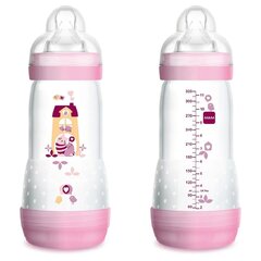 Buteliukas Mam Easy Start Anti-Colic, pink/rožinis, 2+ mėn, 2 vnt., 260 ml цена и информация | Бутылочки и аксессуары | pigu.lt