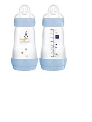 Buteliukas Mam Easy Start Anti-Colic blue/mėlynas, 2+ mėn, 2 vnt., 260 ml цена и информация | Бутылочки и аксессуары | pigu.lt