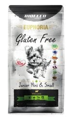 Biofeed Euphoria Gluten Free Junior Mini&Small su ėriena, 12 kg цена и информация | Сухой корм для собак | pigu.lt