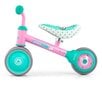 Triratis balansinis dviratis Milly Mally Micro Plus Cat, rožinis/žalias цена и информация | Balansiniai dviratukai | pigu.lt