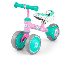 Трехколесный беговел Milly Mally Micro Plus Cat, розовый/зеленый цена и информация | Балансировочные велосипеды | pigu.lt