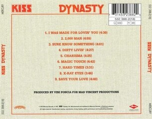 CD Kiss ‎Dynasty цена и информация | Виниловые пластинки, CD, DVD | pigu.lt