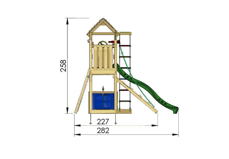 Žaidimų aikštelė Jungle Gym Voyager Clutter Bridge kaina ir informacija | Vaikų žaidimų nameliai | pigu.lt