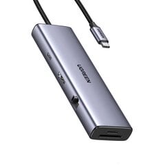 Адаптер Ugreen CM498 USB-C to 2xUSB-A + USB-C + HDMI + SD/TF + PD, серый цена и информация | Адаптеры, USB-разветвители | pigu.lt