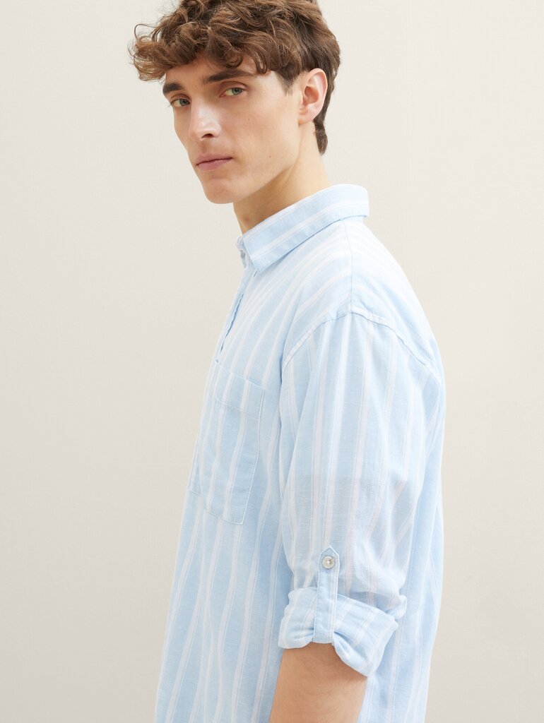 Tom Tailor marškiniai vyrams 1041225*34787, mėlyni kaina ir informacija | Vyriški marškiniai | pigu.lt