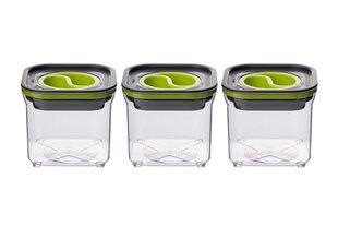 Набор из 3 стеклянных контейнеров M с крышкой цена и информация | Посуда для хранения еды | pigu.lt