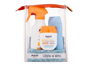 Apsaugos nuo saulės rinkinys šeimai Astrid Sun: purškiamas losjonas nuo saulės SPF30, 270 ml + losjonas nuo sulės veidui ir kūnui vaikams SPF50, 60 ml + pienelis po deginimosi su beta karotenu, 200 ml kaina ir informacija | Kremai nuo saulės | pigu.lt