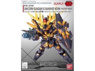 Сборная Gunpla модель. Bandai - SD Ex-Standard RX-0 (N) Unicorn Gundam 02 Banshee Norn (Destroy Mode), 65628 цена и информация | Конструкторы и кубики | pigu.lt