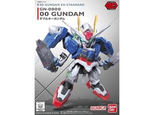  Сборная модель Gunpla. Bandai - SD EX-Standard GN-0000 OO Gundam, 65622 цена и информация | Конструкторы и кубики | pigu.lt