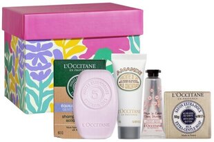 Косметический набор L'Occitane Doux Gift Set: твердый шампунь, 60 г + крем для рук, 10 мл + крем для тела, 20 мл + мыло, 50 г цена и информация | Кремы, лосьоны для тела | pigu.lt