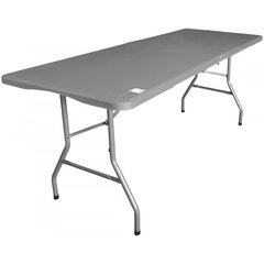 Sulankstomas stalas, 180x70cm , pilkas kaina ir informacija | Turistiniai baldai | pigu.lt