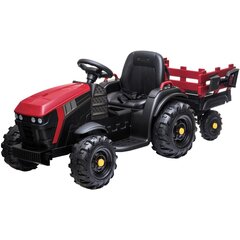 Vaikiškas elektrinis traktorius su priekaba Enero, raudonas kaina ir informacija | Elektromobiliai vaikams | pigu.lt
