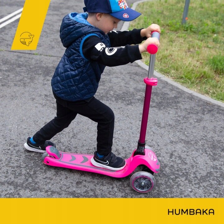 Vaikiškas paspirtukas Humbaka Mini, rožinis kaina ir informacija | Paspirtukai | pigu.lt
