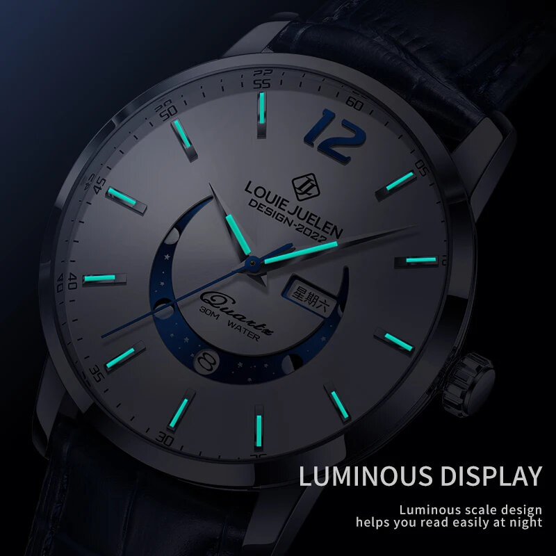 Louie Juelen Prabangus laikrodis цена и информация | Vyriški laikrodžiai | pigu.lt