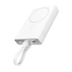 Powerbank Joyroom JR-PBM01 magnetic 10000mAh 20W with stand + Lightning cable - USB-C - white цена и информация | Зарядные устройства Power bank | pigu.lt