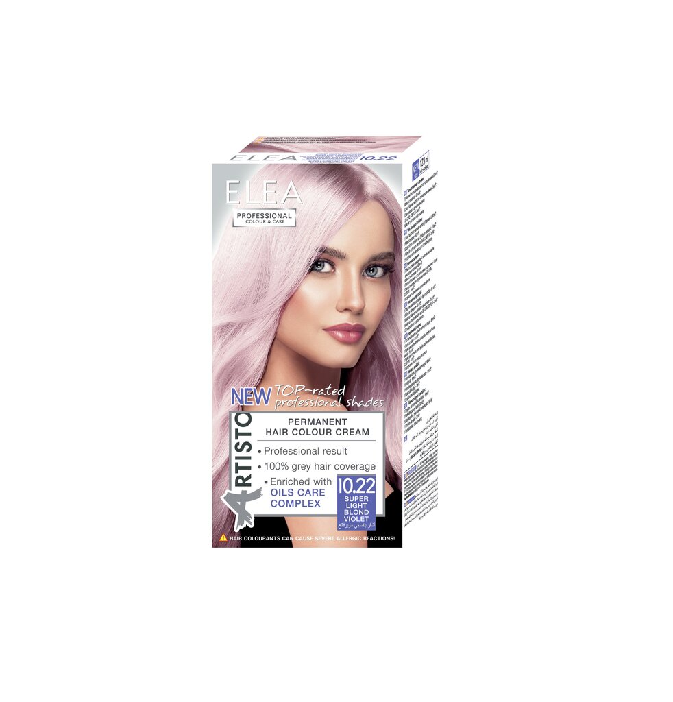 Plaukų dažai Elea Professional Colour&Care 10.22 Super light blond violet, 123ml цена и информация | Plaukų dažai | pigu.lt