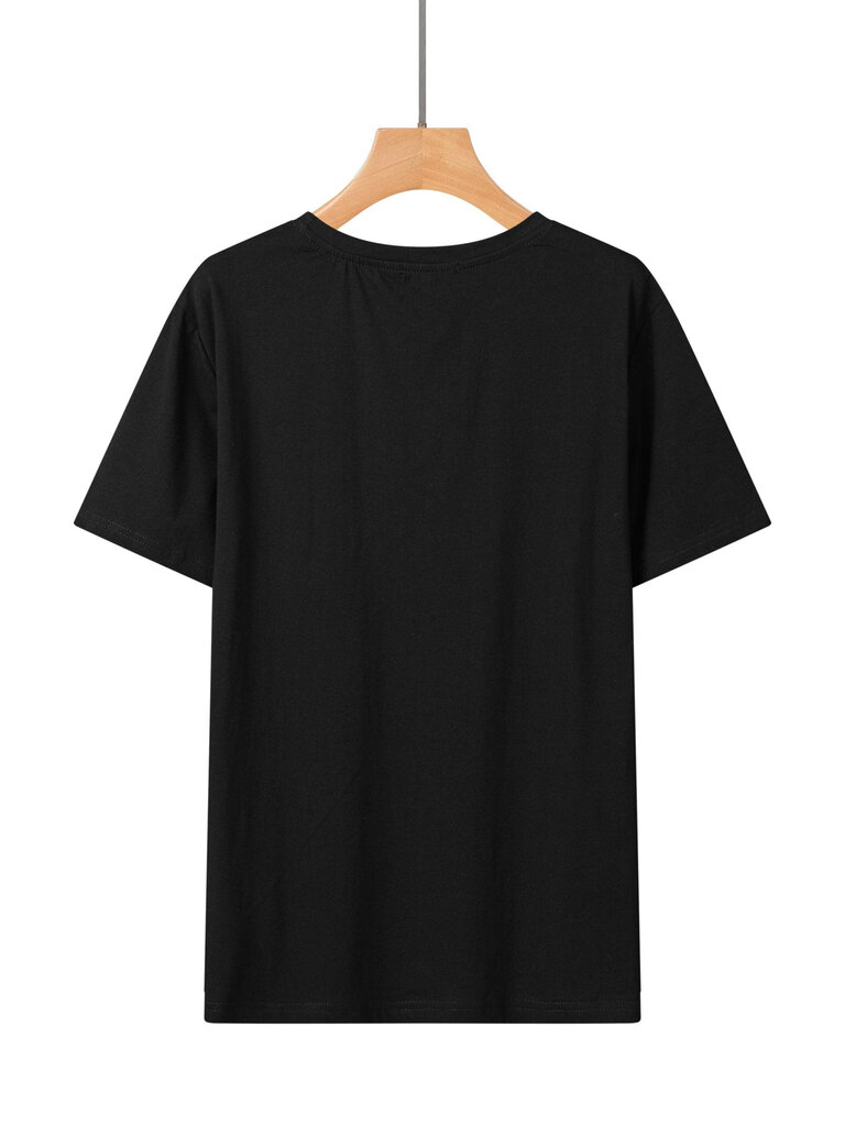 Marškinėliai moterims Glo Story, juodi kaina ir informacija | Marškinėliai moterims | pigu.lt
