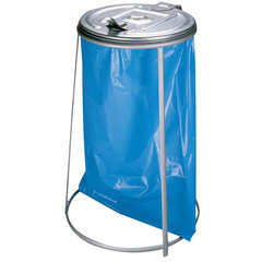 Металлическая подставка для мешков для мусора с железной крышкой 120л. цена и информация | Мешки для мусора | pigu.lt