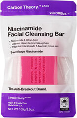 Muilas veidui Carbon Theory Niacinamide facial cleansing soap, 100 g kaina ir informacija | Muilai | pigu.lt