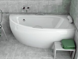 Vonia Besco Milena Premium, 150 x 70 cm, dešininė, su rankenėlėmis, pagalvėle ir apdaila цена и информация | Ванны | pigu.lt