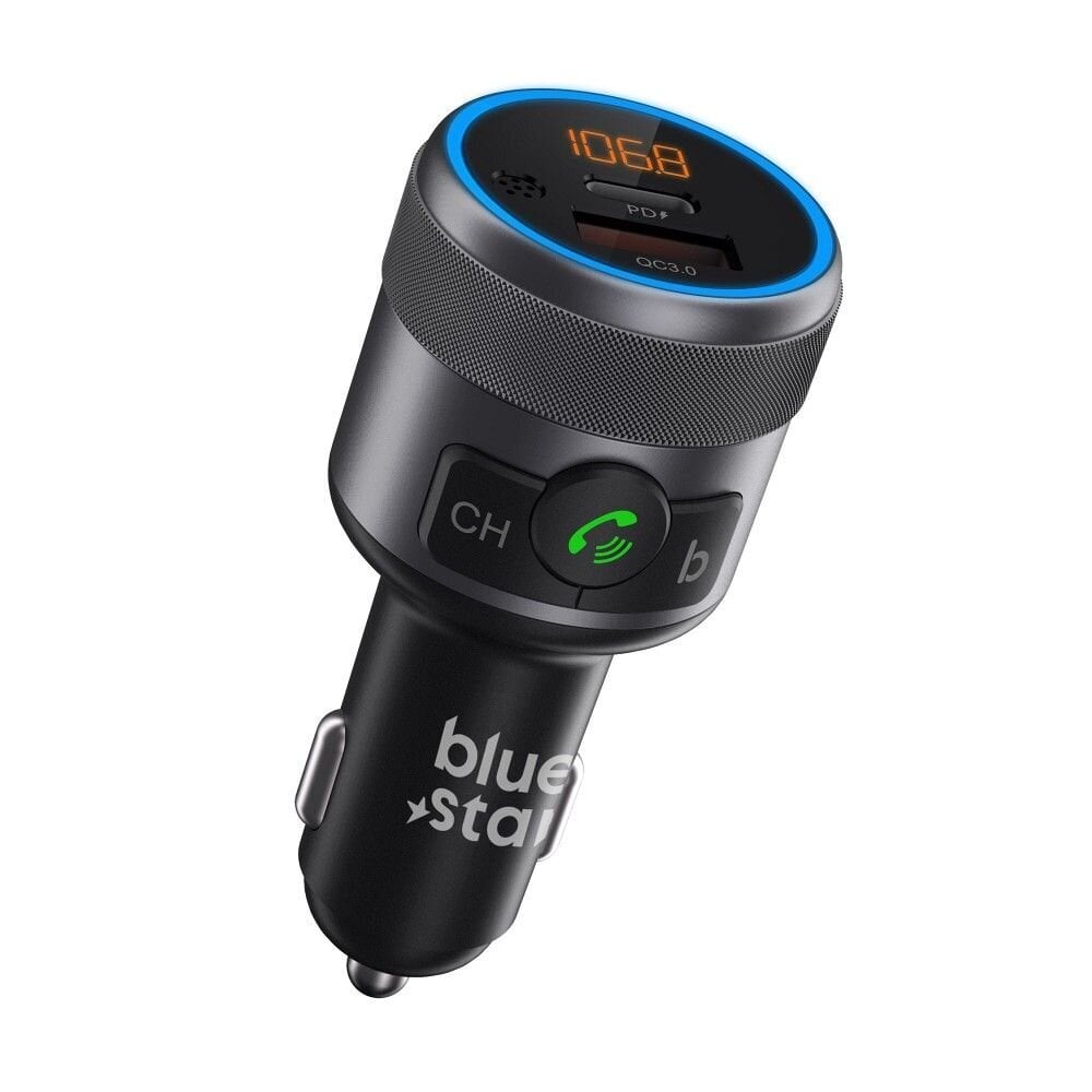 FM siųstuvas Blue star Bluetooth Car Tranmistter, 42 W kaina ir informacija | Automobilių 12V el. priedai | pigu.lt
