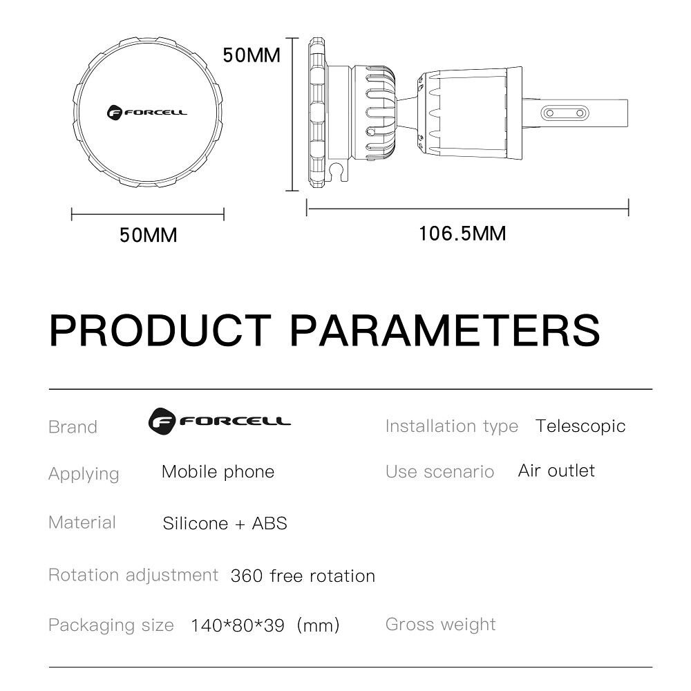 Forcell F-Grip MagElite цена и информация | Telefono laikikliai | pigu.lt