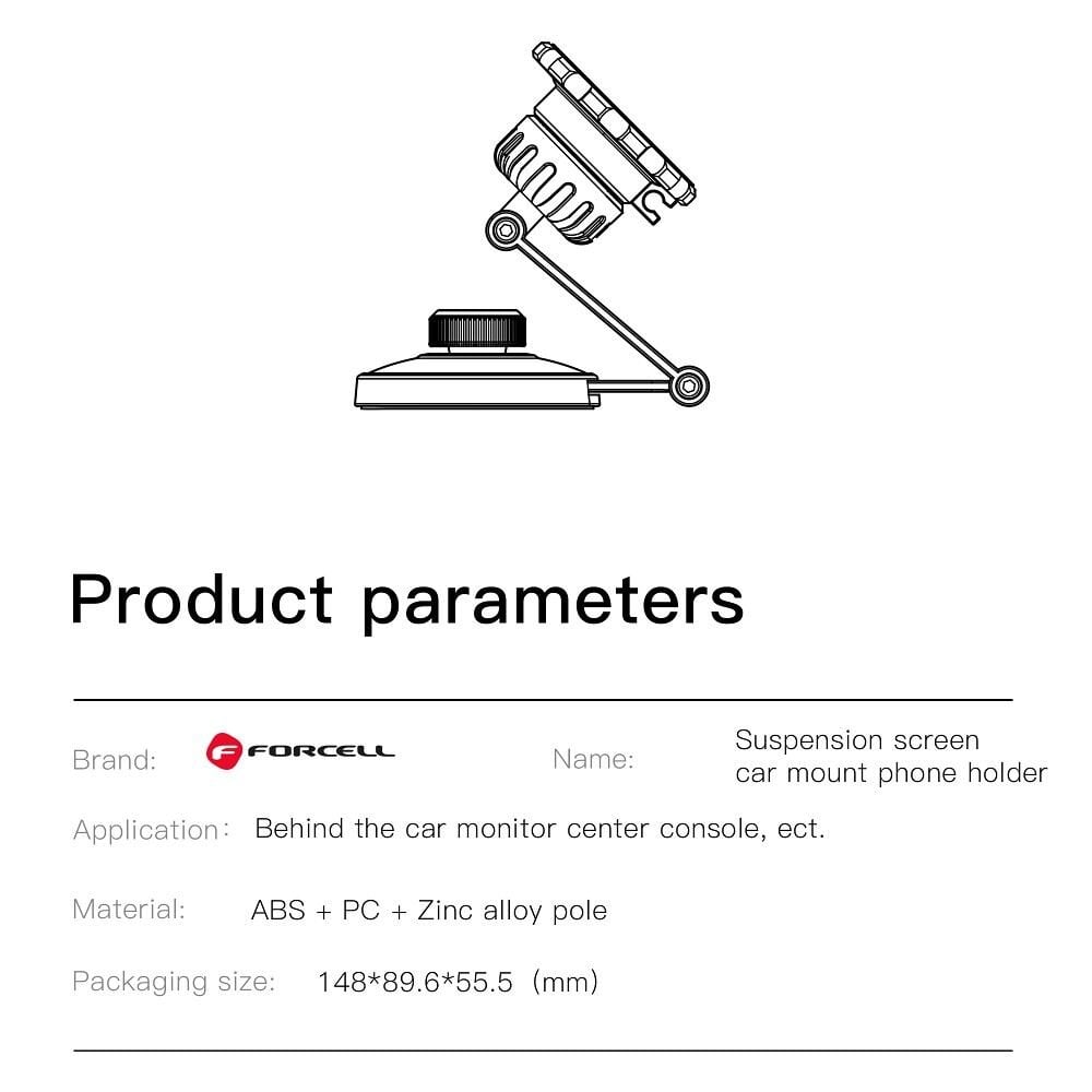Forcell F-Grip IronSecure цена и информация | Telefono laikikliai | pigu.lt