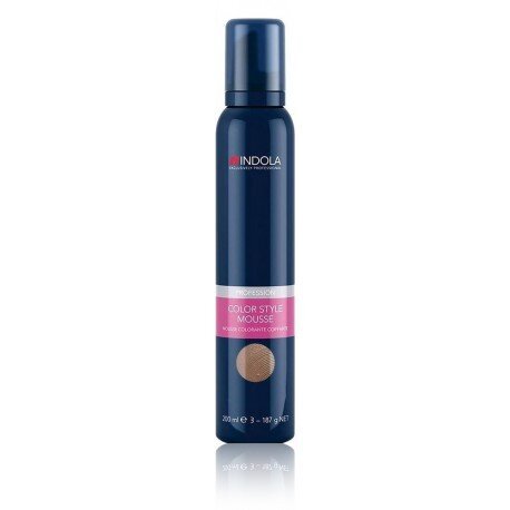 Dažančios plaukų putos Indola Profession Color Style Mousse, Dark blonde, 200 ml kaina ir informacija | Plaukų formavimo priemonės | pigu.lt