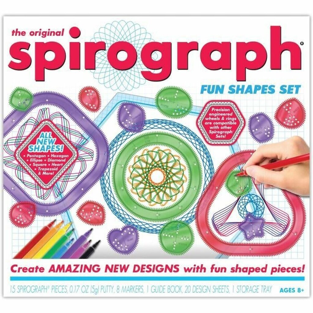 Piešimo rinkinys Silverlit Spirograph Original Forms Multicolour kaina ir informacija | Piešimo, tapybos, lipdymo reikmenys | pigu.lt