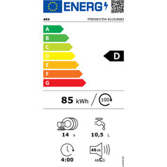 AEG FFB53927ZW kaina ir informacija | Indaplovės | pigu.lt