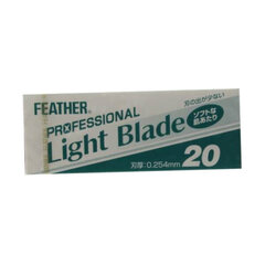 Skutimosi peiliukai FeatherProfessional Light Blade, 20 vnt. kaina ir informacija | Skutimosi priemonės ir kosmetika | pigu.lt