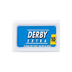 Skustuvo peiliukai Derby Extra Blue, 10 vnt. kaina ir informacija | Skutimosi priemonės ir kosmetika | pigu.lt