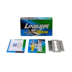 Aštrūs skustuvo peiliukai Laser Ultra Blades, 10 vnt. kaina ir informacija | Skutimosi priemonės ir kosmetika | pigu.lt
