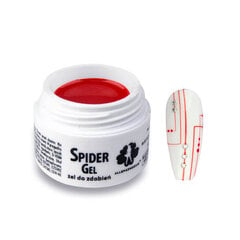 Nagų dekoracijos gelis Mollylac Spider Gel, red, 3 ml цена и информация | Средства для маникюра и педикюра | pigu.lt