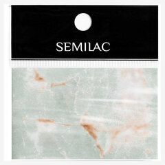 Nagų dekoravimo folija Semilac, 10 Gray Marble цена и информация | Средства для маникюра и педикюра | pigu.lt
