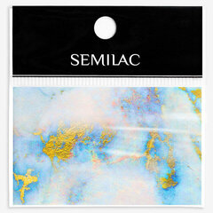 Nagų dekoravimo folija Semilac, 07 Blue Marble kaina ir informacija | Manikiūro, pedikiūro priemonės | pigu.lt