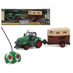 Nuotoliu valdomas traktorius, žalias цена и информация | Игрушки для мальчиков | pigu.lt