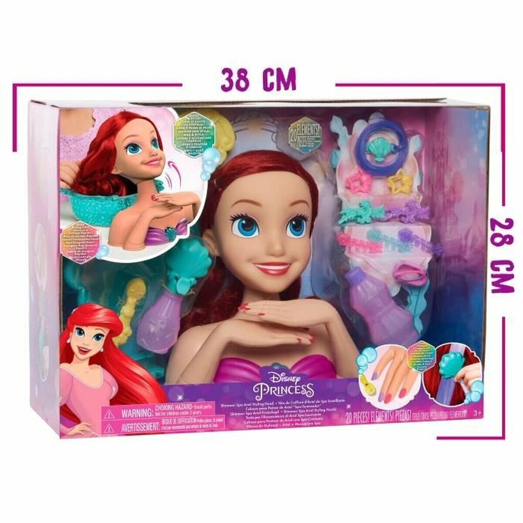 Lėlės galva Disney Princess Kirpykla kaina ir informacija | Žaislai mergaitėms | pigu.lt